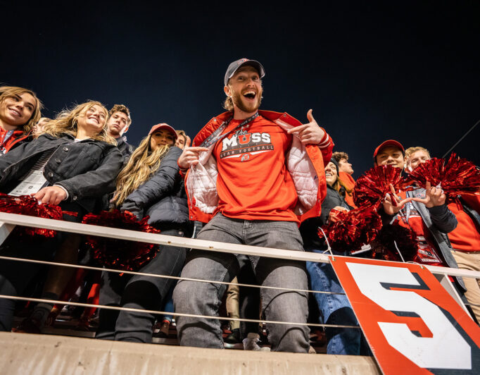 Football-vs-UCLA-261-682×532 a Utah MUSS student celebrating at a game